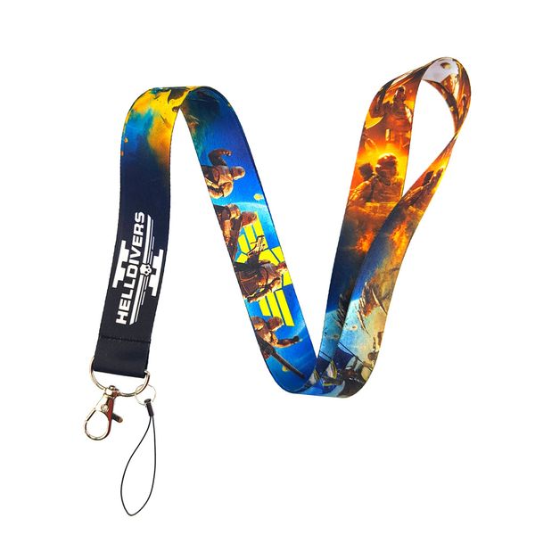 20 Stück Helldivers 2 Game Designer Umhängeband Spiel Lanyard für Schlüssel USB Ausweis Ausweishalter Handytaschen Riemen Halskette Geschenk