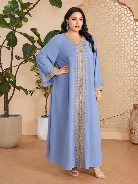 Abbigliamento etnico Turchia Eid Party Donne musulmane Abito Marocco Abaya Kaftan Abiti da sera Dubai Primavera Islam Abito lungo Femme Abiti Ramadan