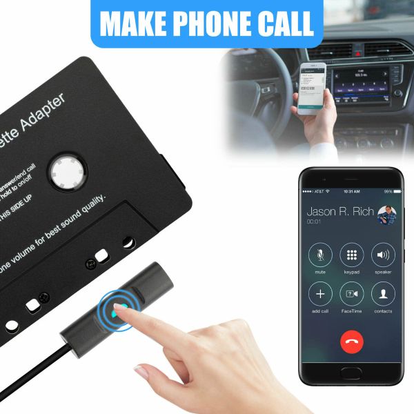 Auto Audio Bluetooth -Kassetten -Adapter Audio konvertieren MP3 -Player -Adapter USB wiederaufladbare Kassette zum Aux -Adapter -Plug and Play