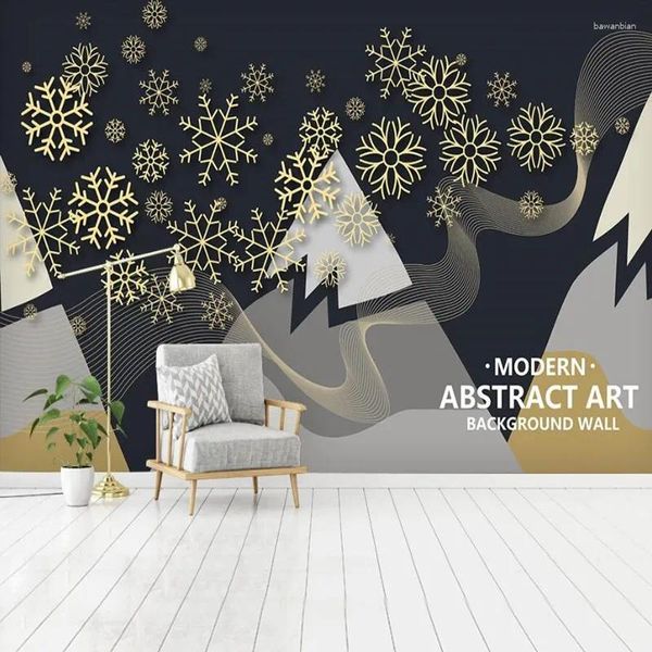 Wallpapers Milofi Benutzerdefinierte große Tapete Wandbild 3D Persönlichkeit geometrische Linie TV Schlafzimmer Hintergrund