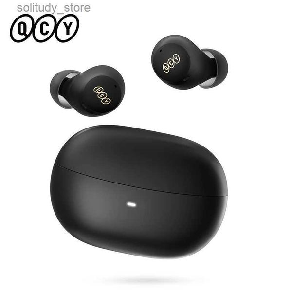 Auricolari per telefono cellulare QCY HT07 Cuffie wireless per università non nazionali Cancellazione del rumore 40 dB TWS 6 Mic AI HD Chiama Bluetooth 5.2 HiFi 32H Play Q240402