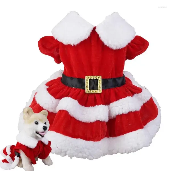 Abbigliamento per cani Costume natalizio Cucciolo Vestito caldo Abito da Babbo Natale in cotone Anno Abiti per gatti Accessori per animali domestici