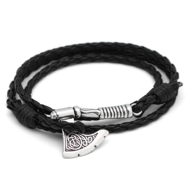 Bangles Viking Ax Ax Charms Necklace Forta intrecciata per uomini Bangles Gioielli