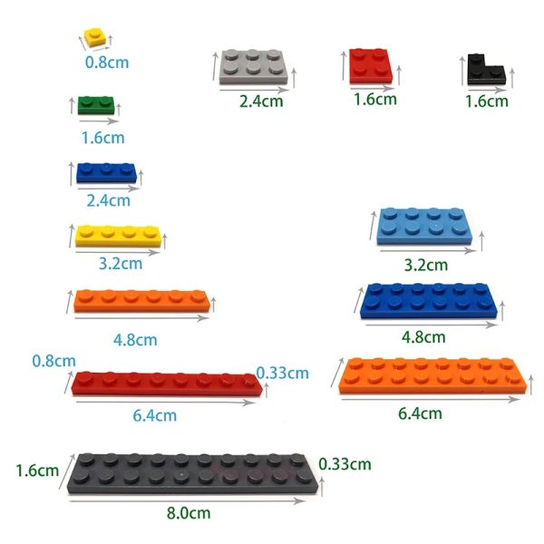 10pcs MOC 48336 1x2 piastra a cerniera singola con manico in mattoni modelli in massa di bullide città classiche per bambini classici giocattoli per bambini classici