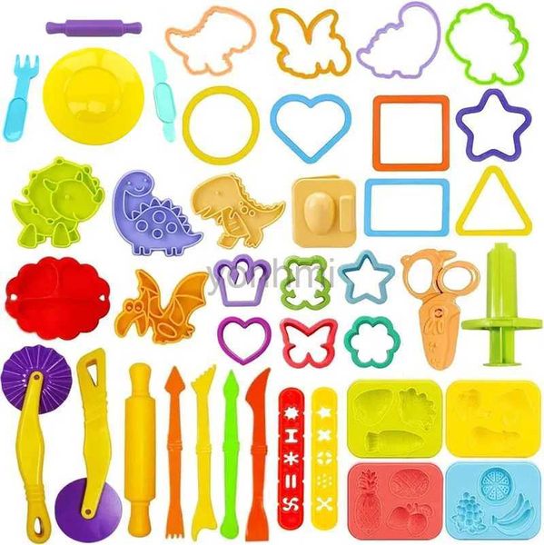 Gioco con la sabbia Divertimento in acqua Strumento per giocare con la pasta per bambini Cartone animato Dinosauro Frutta Taglierina a rullo Forbici Accessori per plastilina Stampo per plastilina Giocattolo per l'educazione precoce 240402