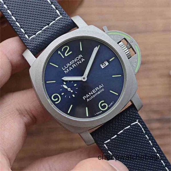 Paneraiss Deisgn Movement Uhren Luminous Machine Watch Paneraiss Herren Handgelenk Uhr Automatische Schweizer Uhr Faserverbund Material der Replik Lumino Serie Des