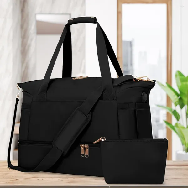 Уличные сумки, нейлоновая сумка для фитнеса с отделением для обуви, женский спортивный рюкзак, кошелек, многофункциональный съемный плечевой ремень для путешествий