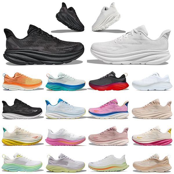 2024 Hokkas One Bondi 8 Scarpe da corsa Scarpe da ginnastica con piattaforma da donna Hk Clifton 9 Uomo Nero Bianco Harbour Uomo Donna Cloud Scarpe da ginnastica da uomo Runnners 36-45