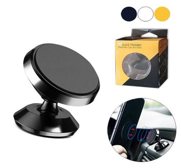 Suporte magnético universal de liga de alumínio, suporte para painel de carro, suporte para telefones, smartphones, carros, suporte para telefone 7434688