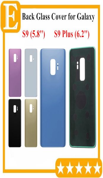 Neues Batteriefach-Rückglas-Abdeckungsgehäuse mit selbstklebendem Aufkleber-Ersatz für Samsung Galaxy S9 G960 VS S9 Plus G965 10PCS1118959