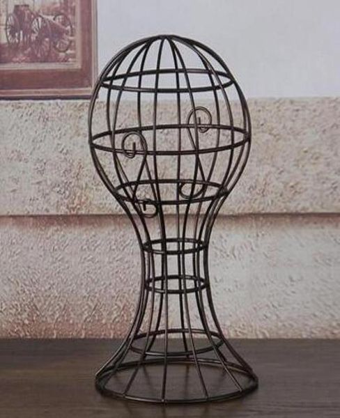 Metal Mesh Head manken şapkası Stand Modern peruk için kukla şekillendirme saç aksesuarları ekran baş modeli kadın erkek unisex8076542