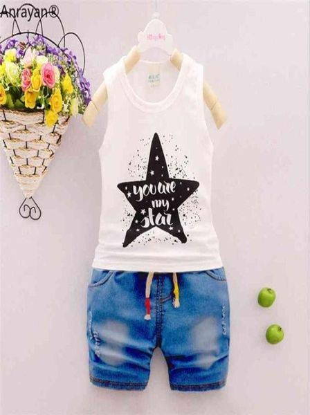 Summer Top Vest Children Jungen Mädchen Baby Mode Kleidungsstück Kinder Kinderbaumwäsche Cartoon Shorts Anzug Twinset Tracksuit 2108045990875