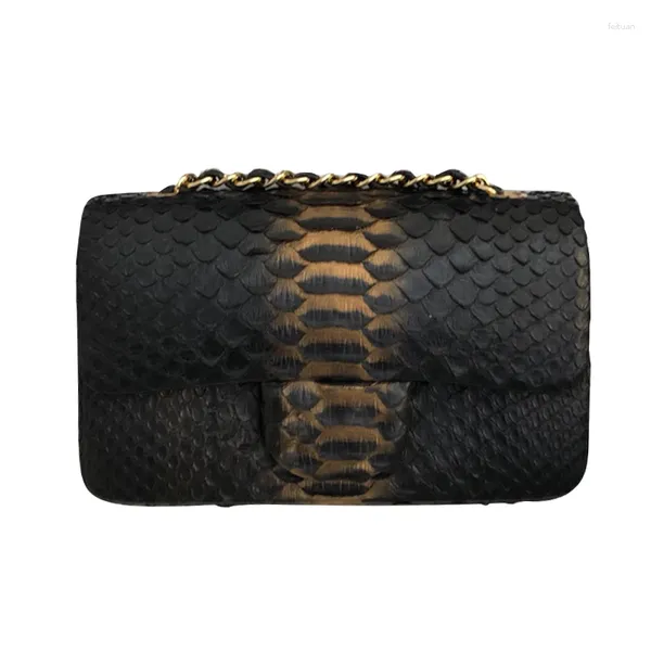 Umhängetaschen Französisch Charei Top Afrikanische Farbe Grau Python Haut Damentasche Lange Kette Mode Einzelne Diagonale mit Box