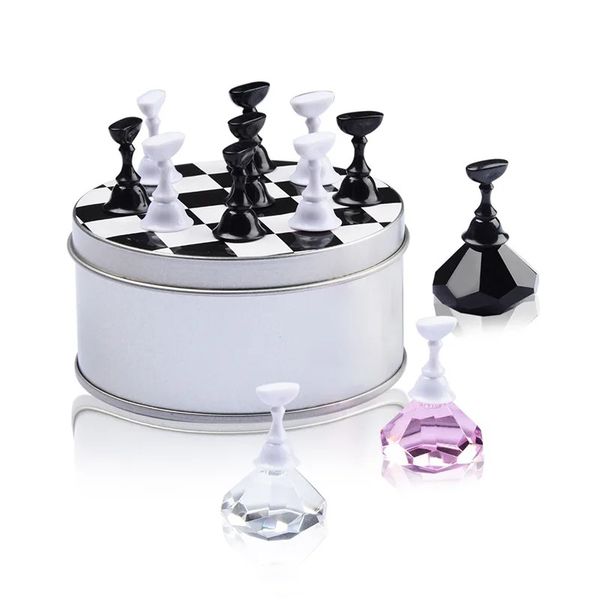 Suporte de placa de xadrez para manicure, base de gema de cristal, suporte para exercícios, assento de lótus, manicure, tabuleiro de xadrez