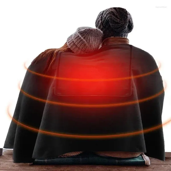 Одеяла USB электрическое одеяло портативная грелка с подогревом регулируемая теплая плюшевая шаль с 3 настройками температуры термозима
