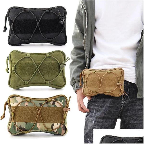 Pacchetti zaino in spalla Borse Tasca Molle Pouch Zaino militare da esterno Pacchetto Edc Strumenti di utilità Borsa Cintura Cam Accessori per la caccia Wais Otsum