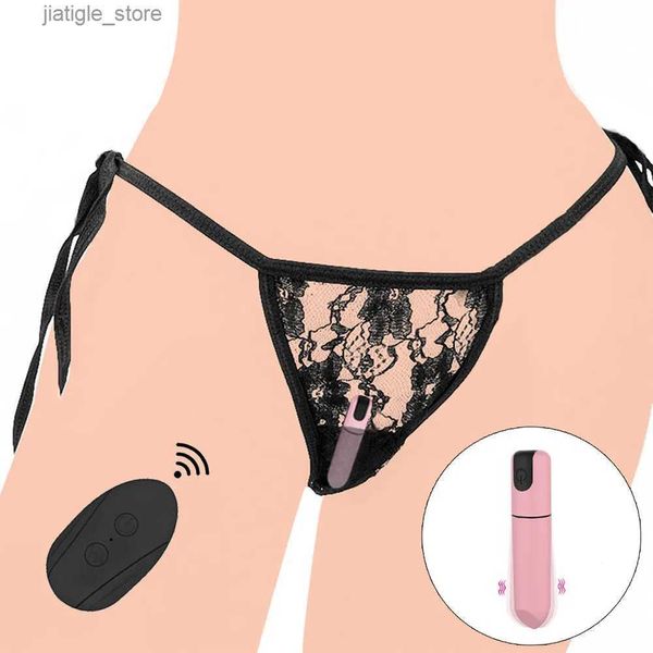 Andere Gesundheitszugänge Vibration Unterwäsche 10 Geschwindigkeit Wireless Fernbedienung Bullet Vibrator Gürtel Unterwäsche Vibrator Damen Y240402