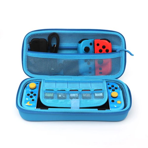 Bolsas de transporte portátil para troca OLED Game Storage Bag Pink Blue água impermeável para Nintendo Switch Console Acessórios