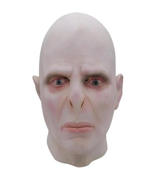 O Lorde Escuro Voldemort Máscara Capacete Cosplay Máscara Chefe Látex Horrível Máscaras Assustadoras Terrorizador Máscara de Halloween Traje Prop197P7541664