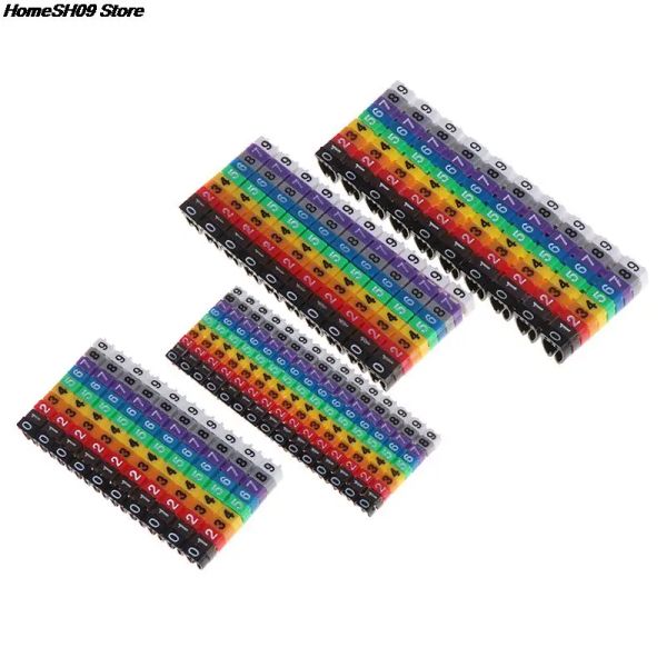 100/150pcs/Lot-Kabelmarkierungen farbenfrohe C-Typ-Markierungs-Markierungs-Etikett für 2-3 mm Draht