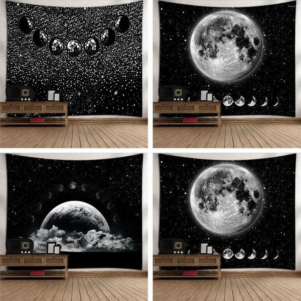 Tapeçarias vendendo tapeçaria preto céu estrelado arte fundo pano sofá de cabeceira pendurado decoração para casa parede