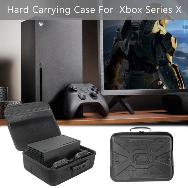 Bags Game Console Storage Bag Eva Nylon Travel Storage Box Tragbare Handtasche für Xbox Series X Series Wireless Controller Zubehör