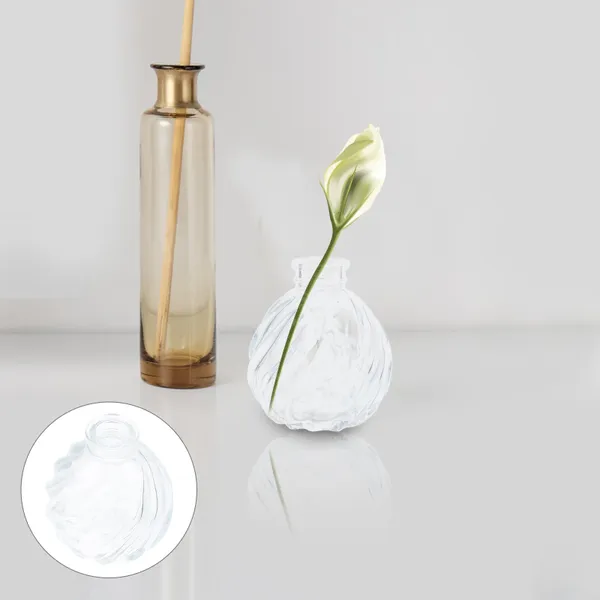 Vasen 5 PCs Glas Vase Clear Flower Tabletop Decor Desktop Herzstück für Arrangement kleine Behälter