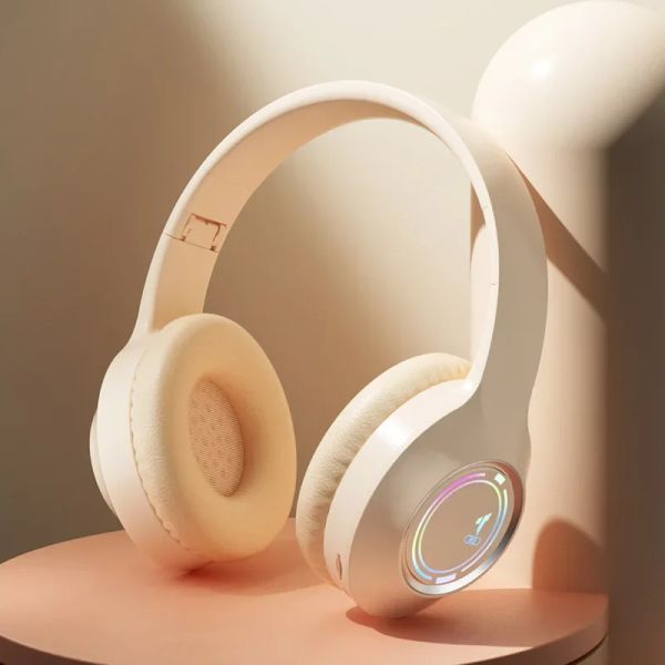 Fones de ouvido M3 Wireless Bluetooth Headphones LED liderado por cabeça Bluetooth fone de ouvido estéreo dobrável com suporte de microfone com suportes de microfones tf