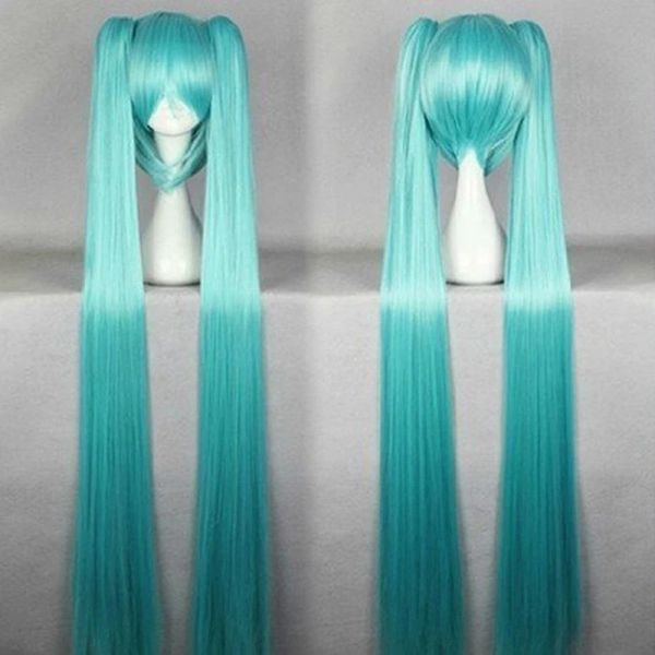 Wigs Hairjoy Capelli sintetici Verde Cosplay parrucca parrucche con 2 clip su doppia coda di cavallo 8 colori disponibile Spedizione gratuita