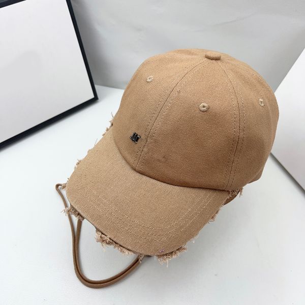 Ball Caps Designer Hüte Baseball Caps Frühling und Herbst Stroh Hut Baumwolle Sonnenschutz Hut für Männer Frauen Lace Up Cap