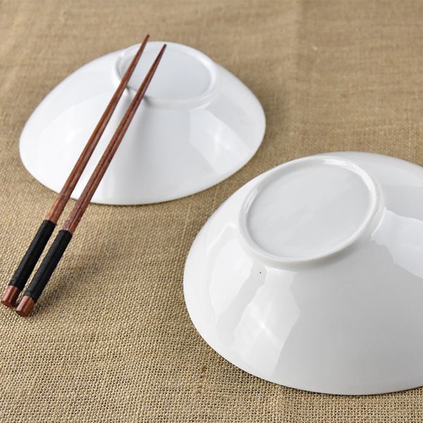Reine weiße Keramik-Obstsalatschüssel, Hotel-Hot-Pot-Schüssel, Geschirr, koreanisches Salatfass, Restaurant, Diagonalschüssel, Großhandel