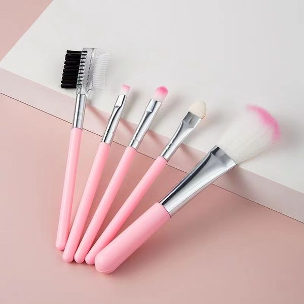 Tragbares PVC-Set mit fünf Make-up-Pinseln, Rougepinsel, Lidschattenpinsel, Beauty-Tools, Make-up-Pinsel im Großhandel