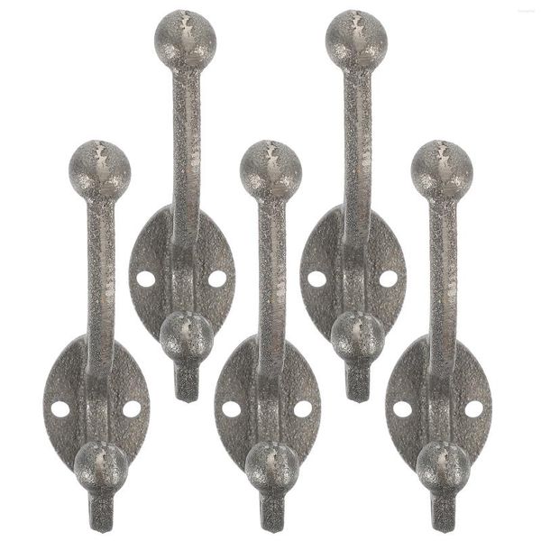 Haken 5 Stück Eisen Heavy Duty Mantel Wand montiert Tür pastoralen Stil Kleiderbügel