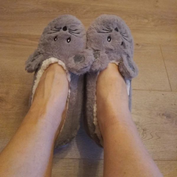 Slippers House Slipper Women Winter Winter On Slip Slip Slip Indoor Fur Contton Plush Home Casa Fluffy Lazy Mouse Orelhas Bordadas Fuzzy Sapato