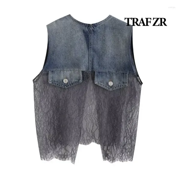 Coletes femininas zr sem mangas colete mulher denim mulheres casaco jaqueta jaquetas azul outerwear top verão cowboy elegante menina senhoras