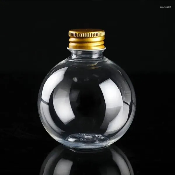 Garrafas de armazenamento 20pcs 150ml Mini lâmpada transparente frasco de doces vazio plástico recarregável DIY Drift desejando cor aleatória 8x6.5x6.5cm