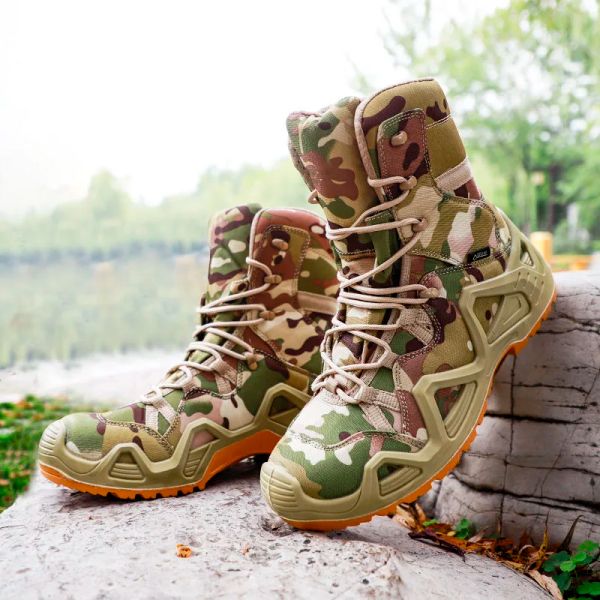 Stivali stivali da combattimento professionale per calzature militari maschili anti -slip dell'esercito da combattimento stivali stivali camo di moda maschi