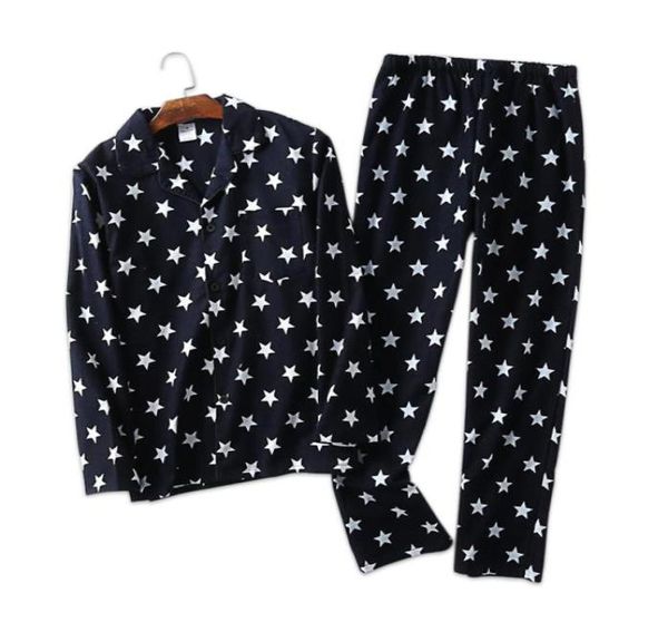 100 cotone sexy stelle pigiama set da uomo pigiameria autunno inverno pigiama maschile pijama hombre mens simpatico cartone animato pigiama setLY1911121637223