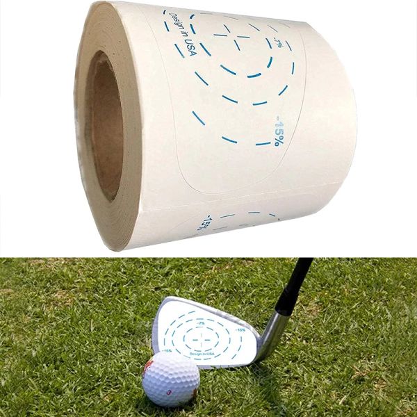 Aids Golf Impact Tape Roll Eisen Rechtshänder Etiketten Übergroße Eisen Woods Professioneller Golfball Schlagrecorder Swing Trainer