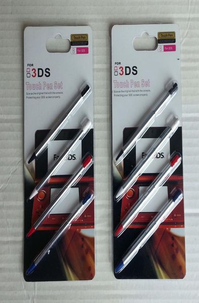 Penna touch stilo in metallo retrattile da 4 pezzi set 4in1 per 3DS DHL FEDEX EMS SHIP3190750