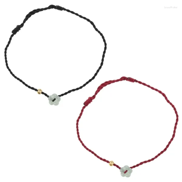 Charm Armbänder Chinesische Farbe Handgewebtes Armband Münze Blume Frauen Baumwolle Strickseil Stil Ethnische Quasten Hand