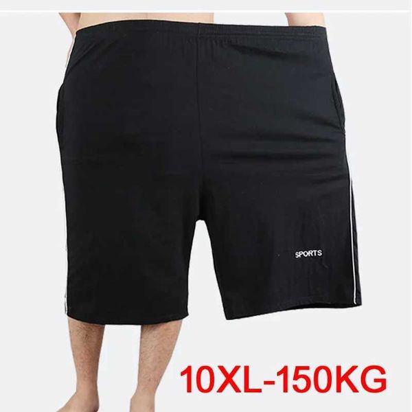 Shorts masculinos shorts masculinos 8xl 9xl 10xl verão algodão meias longas casual solto grande tamanho 50 shorts pretos c240402