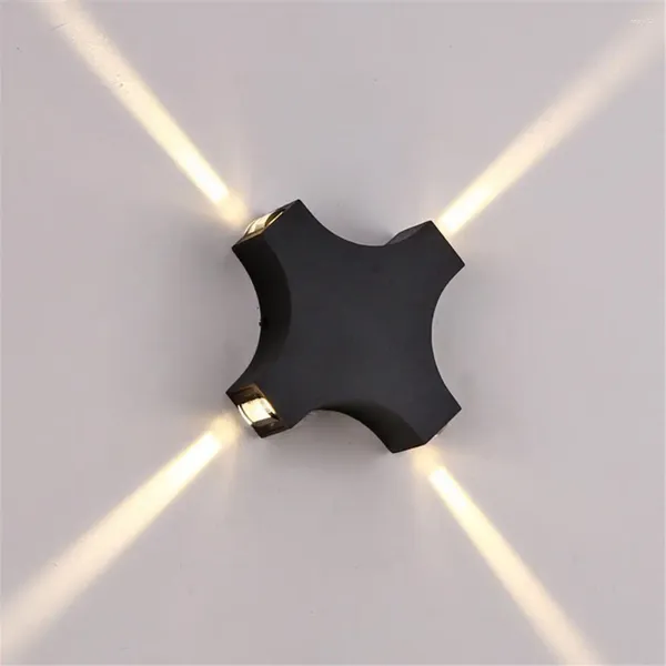 Lâmpada de parede LED Cruz Criativo Estrela Efeito de Luz Fundo KTV Club Shape Feixe El Exterior Impermeável