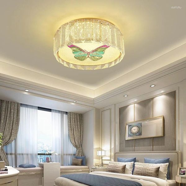 Plafoniere Lampadario moderno di lusso rotondo in cristallo per interni, soggiorno, camera da letto, lampadario a LED, isola della cucina, apparecchio da pranzo