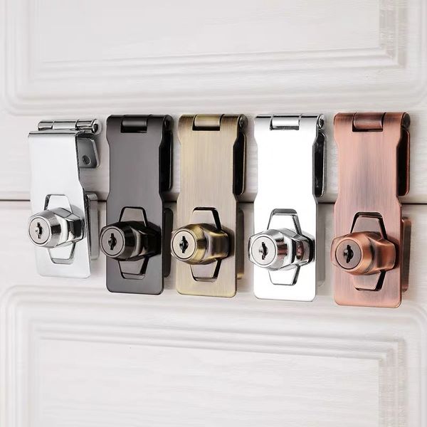 KKFing 1PC Punch-Free mit Schlossschublessschlösser Briefkasten Locker Doppel-Türschrank-Schloss Büroschrank Sicherheitsschloss mit Schraube
