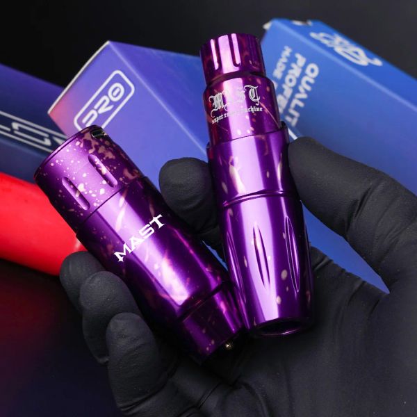 Maschine Neues Camouflage Purple Make -up Permanent Tattoo Pen Hine mit Mast Tattoo Wireless Tattoo Batterie Strom für Tätowierer Künstler