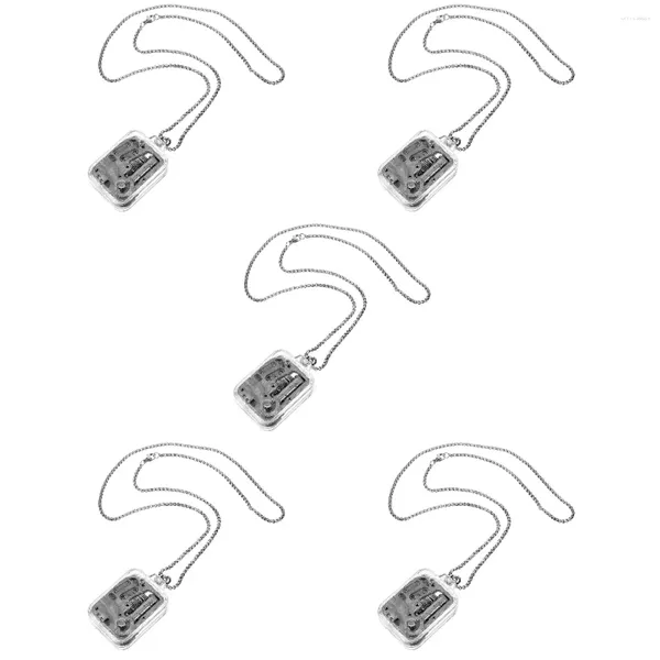 Ожерелья с подвесками 5шт. Музыкальная шкатулка, ожерелье, мини-музыкальный инструмент