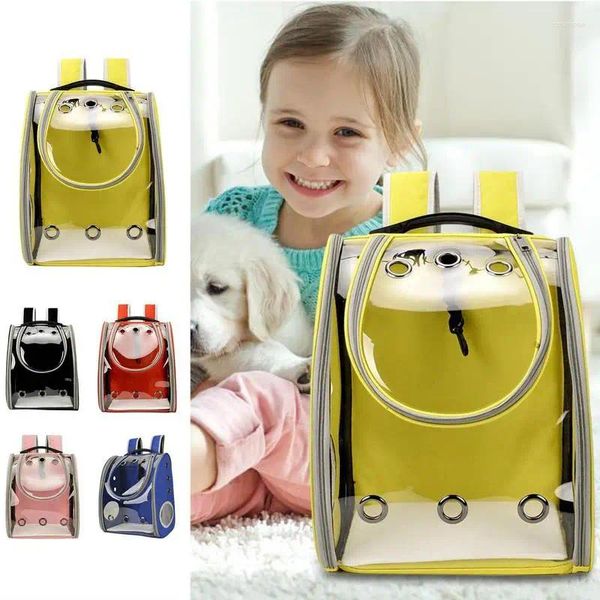 Transportadores de gatos mochila para transportar animais de estimação bolha transparente multi-função design pequeno animal filhote de cachorro gatinho pássaro para ao ar livre