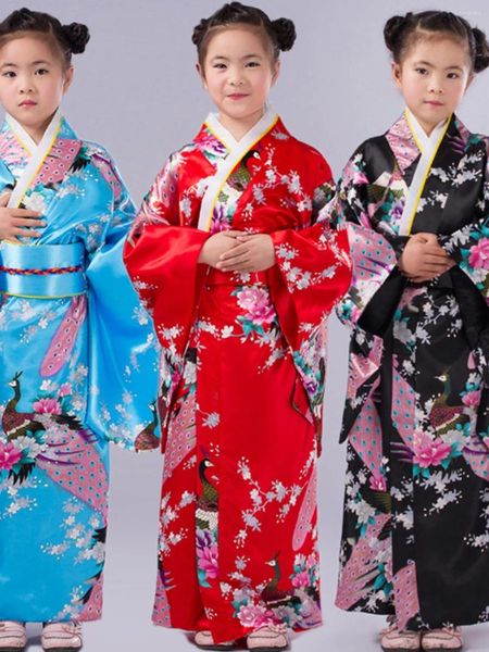 Abbigliamento etnico Kimono per bambini maschili e femminili Accappatoi senza maniche Halloween Student Coro Performance Dance