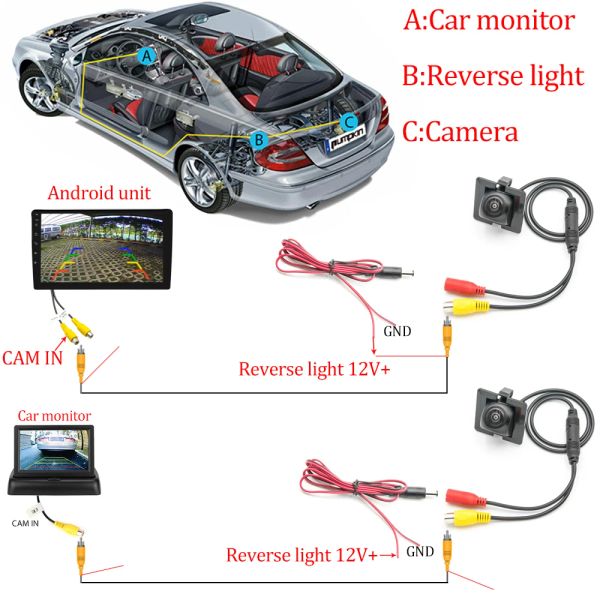 Mitsubishi Outlander/Airtrek için CCD HD AHD Fisheye Arka Bakış Kamerası 2001 2002 2003 2004 2005 2006 2007 2008 Otomobil Ters Monitörü